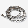 Electroplate Transparent Glass Beads Strands EGLA-A034-T3mm-M13-2