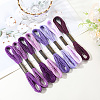 8 Skeins 8 Colors 6-Ply Polyester Embroidery Floss OCOR-CY0002-09E-3