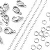 DIY 3m Oval Brass Cable Chains Necklace Making Kits DIY-FS0001-21P-3