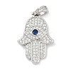 Brass Micro Pave Cubic Zirconia Pendants KK-Q028-64P-1