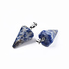 Cone/Spike/Pendulum Natural Blue Spot Jasper Pendants G-R278-76-2
