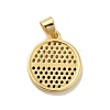 Brass Micro Pave Cubic Zirconia Pendants X-KK-B059-35G-C-2