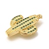 Brass Micro Pave Cubic Zirconia Pendants KK-M295-18G-01-2