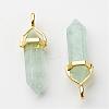 Natural Green Fluorite Pointed Pendants G-G902-A01-1