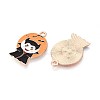 Halloween Theme Alloy Enamel Pendants ENAM-T022-55G-01-2