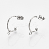Non-Tarnish 304 Stainless Steel Stud Earring Findings LS-X-STAS-T047-21-3