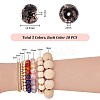 50Pcs 5 Colors Luminous Handmade Gold Sand Lampwork Beads LAMP-PH0001-31-2