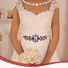 1Pc Flower Alloy Rhinestone Ornament Accessories DIY-FG0008-03A-5