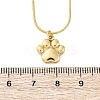 304 Stainless Steel Dog Paw Print Pendant Necklaces for Women NJEW-Z044-13G-5