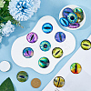 20Pcs 10 Styles Luminous Self Adhesive Glass Eyes Cabochons GGLA-SP0001-06-3