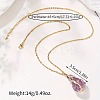 Electroplated Natural Amethyst Raw Rough Pendant Necklaces FS-WG6CEC7-03-1