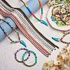 10 Strands 10 Colors Flat Round Handmade Polymer Clay Beads CLAY-SZ0001-98-5