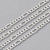 Brass Coated Iron Figaro Chain Necklace Making LS-MAK-T006-03S-2