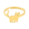 201 Stainless Steel Adjustable Ring for Women RJEW-D082-04D-2