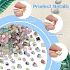 450Pcs 3 Styles Frosted Glass Beads with Golden Glitter Powder DGLA-FS0001-13-2