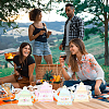 12Pcs 4 Colors Flower Printed 3D Teapot Shaped Paper Candy Gift Boxes with Ribbon DIY-SP0006-39-7
