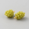Opaque Resin Imitation Fruit Pendants CRES-WH0006-14G-2