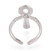Ankh Cross 304 Stainless Steel Open Cuff Ring Components STAS-N108-60P-3