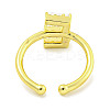 Rack Plating Brass Open Cuff Rings for Women RJEW-F162-01G-E-3
