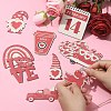 30Pcs 10 Styles Single Face Printed Wood Big Pendants Kit WOOD-CJC0011-11-4