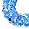 Electroplate Transparent Glass Beads Strands EGLA-A046-01C-16-2