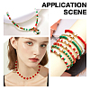 1600Pcs 8 Styles Christmas Theme DIY Round ABS Plastic & Acrylic Beads Findings Kits DIY-AR0004-47-5