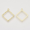 Rack Plating Alloy Open Back Bezel Pendants PALLOY-N150-37-2