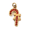 304 Stainless Steel Rhinestone Charms FIND-I062-01G-07-1