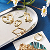 Fashewelry 5Pcs 5 Styles Brass Screw Carabiner Lock Charms KK-FW0001-12-6