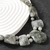 Natural Labradorite Faceted Bib Graduated Beaded Necklaces for Women NJEW-B128-01P-2