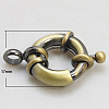 Brass Spring Ring Clasps KK-E266-17mm-AB-NR-1