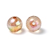 UV Plating Transparent Rainbow Iridescent Acrylic Beads TACR-D010-07A-3