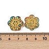 Baking Paint and Golden Metal Enlaced Glass Beads DGLA-T004-09J-3
