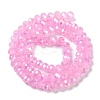 Baking Electroplate Glass Beads Strands DGLA-A039-J8mm-B18-2