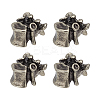 4Pcs Outdoor EDC Tool Brass Parachute Rope European Beads FIND-FG0003-74AS-1