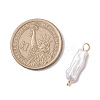 Natural Keshi Pearl Connector Charms PALLOY-JF04238-02-2