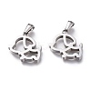Tarnish Resistant 304 Stainless Steel Pendants STAS-Z006-14P-1