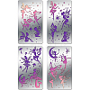 4Pcs 4 Patterns Stainless Steel Cutting Dies Stencils DIY-BC0002-96-1