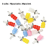 50Pcs 5 Colors ABS Plastic Imitation Pearl & Acrylic Pendant PALLOY-JF03939-3
