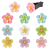 10Pcs 10 Style Magnetic Ferromanganese Iron & Plastic Air Vent Clips JEWB-AB00026-1