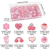 120Pcs 8 Style Plastic Enamel Cabochons KY-FS0001-38-4