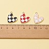 6Pcs 3 Colors Alloy Enamel Pendants ENAM-FS0001-48-2