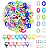 400Pcs Opaque Acrylic Twist Quick Link Connectors with 25Pcs Opaque Acrylic Lobster Claw Clasps with 50Pcs Aluminum Wire Open Jump Rings FIND-SP0002-70-1