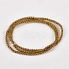 Golden Plated Electroplate Non-Magnetic Synthetic Hematite Round Beads Strands X-G-J169A-2mm-04-2