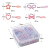 220Pcs 4 Styles Rainbow ABS Plastic Imitation Pearl Linking Rings OACR-YW0001-18-3