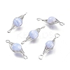 Natural Blue Lace Agate Links Connectors X-G-K305-A05-P-1