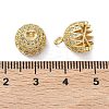 Brass Micro Pave Cubic Zirconia Charns KK-Z143-03G-02-3