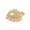 Rack Plating Brass Pave Cubic Zirconia Pendants KK-G513-31G-2