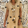 Bohemian White Resin Imitation Turquoise & Wood Beaded Mala Necklaces with Jute Cord Tassel FS-WG73E7D-01-2
