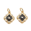 Brass Cubic Zirconia Charms KK-L251-46GB-C-1